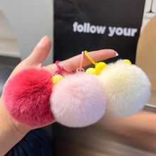 Load image into Gallery viewer, Imitation Otter Rabbit Hair Coal Ball Car Key Imitation Buckle Pendant Plush Ball Creative Doll Book Bag Hanging Gift
