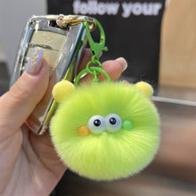 Load image into Gallery viewer, Imitation Otter Rabbit Hair Coal Ball Car Key Imitation Buckle Pendant Plush Ball Creative Doll Book Bag Hanging Gift
