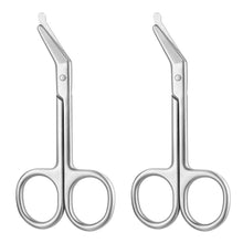 Load image into Gallery viewer, Stainless Steel Gauze Scissors Portable Household Bandage Accessories Scissors Outdoor First Aid Kit Elbow Scissors
