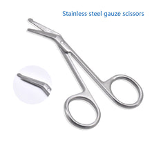 Load image into Gallery viewer, Stainless Steel Gauze Scissors Portable Household Bandage Accessories Scissors Outdoor First Aid Kit Elbow Scissors
