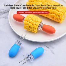 Load image into Gallery viewer, Stainless Steel Corn Needle Corn Fork Corn Insertion Barbecue Fork BBQ Creative Kitchen Tool
