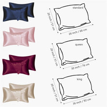 Load image into Gallery viewer, Satin Pillowcase for Hair and Skin Silky &amp; Soft Pillow Covers Similar to Silk Pillow Cases Pillow Cases Standard Queen Size
