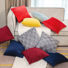 Load image into Gallery viewer, 2Pcs/set Pillowcase Soft Solid Color Pillow Cover Throw Pillow Covers Square Cushion Cover for Sofa Bedroom Car
