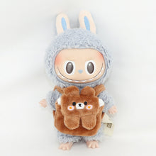 Load image into Gallery viewer, For 17cm Labubu Kawaii Bear Backpack Puppy Backpack Suitable for Labubu2.0 Sit Party Vinyl Blind Box Plush Costume Doll Bag
