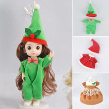 Load image into Gallery viewer, 16cm Doll Dolls Christmas Dress New Baby Clothes Doll Clothes Multicolor Embroider BJD Doll Clothes Master Dog
