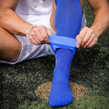 Load image into Gallery viewer, 1 Pair Football Shin Protective Socks Non-Slip Silicone Sleeve Sports Training Shin Guard Straps For Football Running Cycling
