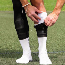 Load image into Gallery viewer, 1 Pair Football Shin Protective Socks Non-Slip Silicone Sleeve Sports Training Shin Guard Straps For Football Running Cycling
