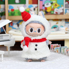 Load image into Gallery viewer, 17cm Mini Plush Doll'S Clothes Outfit Accessories For Korea Kpop Exo Labubu Idol Rose Winter Dress Clothing Gift
