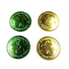 Load image into Gallery viewer, 30Pcs Lucky Shamrock Clover Plastic Pirate Coins for Birthday Irish Saint St. Patrick's Day Theme Party Favors Decoration
