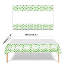 Load image into Gallery viewer, St. Patrick's Day Clover Tablecloth Decorations 2025 Clover Printed Tableclot Rectangle Table Cover St. Patrick's Day Party Decoration
