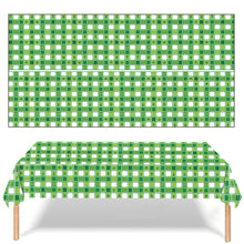 Load image into Gallery viewer, St. Patrick's Day Clover Tablecloth Decorations 2025 Clover Printed Tableclot Rectangle Table Cover St. Patrick's Day Party Decoration
