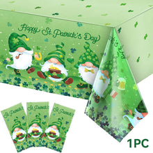 Load image into Gallery viewer, St. Patrick's Day Clover Tablecloth Decorations 2025 Clover Printed Tableclot Rectangle Table Cover St. Patrick's Day Party Decoration
