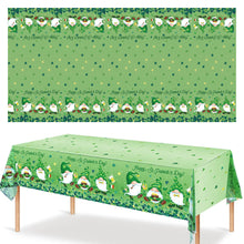 Load image into Gallery viewer, St. Patrick's Day Clover Tablecloth Decorations 2025 Clover Printed Tableclot Rectangle Table Cover St. Patrick's Day Party Decoration
