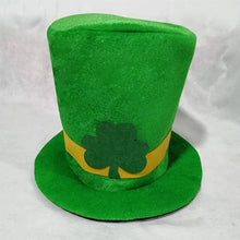 Load image into Gallery viewer, Saint Patricks Day Top Hat Holiday Fake Beard Green Celebration Costume for Irish Festival Party Decor Supplies
