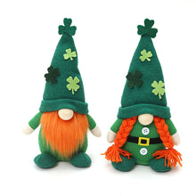 Load image into Gallery viewer, Faceless Doll Gnome Green Hat Clover Home Holiday Decor St Patrick's Day 2025 Irish Festival Plush Gnome Elf
