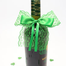 Load image into Gallery viewer, Irish Party Scene Decoration Props Saint Patrick Wine Bottle Decoration Green Wine Bottle Cap Bow Tie 2025
