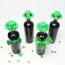Load image into Gallery viewer, Irish Party Scene Decoration Props Saint Patrick Wine Bottle Decoration Green Wine Bottle Cap Bow Tie 2025
