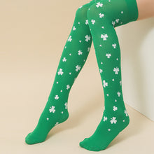 Load image into Gallery viewer, Woman Silk Stockings Saint Patrick's Day Green Stocking Thigh High Socks Party Sinker Drop Socks For Student Youth Event
