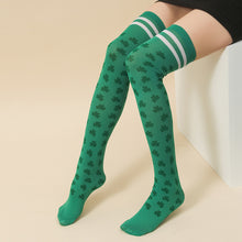 Load image into Gallery viewer, Woman Silk Stockings Saint Patrick's Day Green Stocking Thigh High Socks Party Sinker Drop Socks For Student Youth Event
