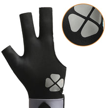 Load image into Gallery viewer, 1PC Professional Three-Finger Billiard Gloves For Left Hand Breathable Non-Slip Snooker Gloves Self-Adhesive Cloth Fixed
