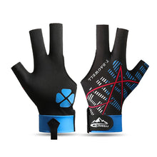 Load image into Gallery viewer, 1PC Professional Three-Finger Billiard Gloves For Left Hand Breathable Non-Slip Snooker Gloves Self-Adhesive Cloth Fixed
