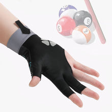 Load image into Gallery viewer, 1PC Professional Three-Finger Billiard Gloves For Left Hand Breathable Non-Slip Snooker Gloves Self-Adhesive Cloth Fixed
