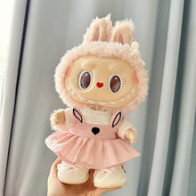 Load image into Gallery viewer, For 38 Cm Labubu plush doll clothes outfit doll MOKOKO coat rabbit ear strap skirt set Accessories Cute Decoration
