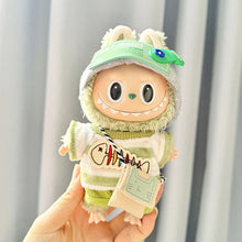 Load image into Gallery viewer, For 17cm Labubu I II Idol Dolls Clothes Green Outfit With Bag Accessories Clothing Plush Doll's Clothes
