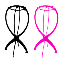Load image into Gallery viewer, 1PC Wig Display Stands Plastic Hat Display Wig Head Holders Doll Head Hat Cap Wig Hair Support Holder Folding Stable Tool
