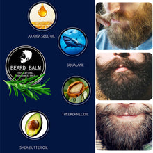 Load image into Gallery viewer, Professional Men Beard Growth Kit Natural Beard Balm Wax Moisturizing Dashing Gentlemen Clean Beard Styling Care Cream
