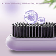 Load image into Gallery viewer, Portable Mini Charging Straight Hair Comb Fashionable Good Quality Negative Ion Hair Care Smooth Hair Care Wireless Straight Hair Comb
