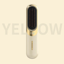 Load image into Gallery viewer, Wireless Straightening Comb Negative Ion Hair Care USB Charging Dry Wet Dual-use Straightener Ceramic Heating Straightening Rod
