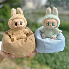Load image into Gallery viewer, For 17cm Labubu Mini Sofa Bjd Doll Room Decoration Second Generation Sitting Party Series Doll Sofa Car Mini Sofa Bed
