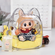 Load image into Gallery viewer, For 7cm Labubu Doll Storage Bag Cute Transparent Cotton Doll Crossbody Bag Toy Display Cabinet BJD Mini Sofa Accessories
