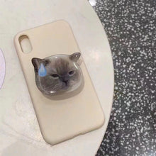 Load image into Gallery viewer, INS Cute 3D Funny Cat Phone Stand Grip tok Support For iPhone 11 13 Samsung Grip Tok Folding Finger Stand Socket Bracket

