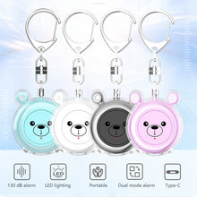 Load image into Gallery viewer, Mini Type-C rechargeable female self-defense and wolf-proof personal alarm, portable alarm for the elderly and children, high de
