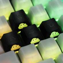 Load image into Gallery viewer, 4Pcs Cute Emo Keycap Set WASD Arrow Broadside Lighting Key Cap for Mechanical Keyboard Compatible with MX Switch
