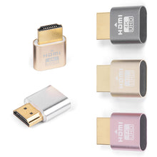 Load image into Gallery viewer, HDMI Virtual Display Adapter HDMI-compatible 1.4 DDC EDID Dummy Plug Headless Ghost Display Emulator For Video Bitcoin Mining DP
