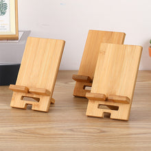 Load image into Gallery viewer, Wooden Desktop Phone Holder Lazy Phone Stand Smartphone Charging Stand Lazy Phone Bracket Mobilephone Support Tablet Stand
