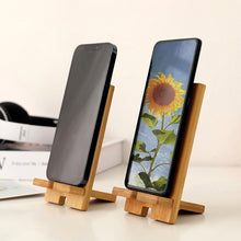 Load image into Gallery viewer, Wooden Desktop Phone Holder Lazy Phone Stand Smartphone Charging Stand Lazy Phone Bracket Mobilephone Support Tablet Stand
