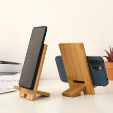 Load image into Gallery viewer, Wooden Desktop Phone Holder Lazy Phone Stand Smartphone Charging Stand Lazy Phone Bracket Mobilephone Support Tablet Stand
