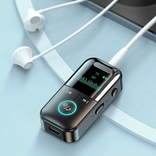 Load image into Gallery viewer, Bluetooth 5.4 Receiver Transmitter 3.5mm AUX Audio Receiver Support TF Card Wireless Audio Adapter With Mic LED Digital Display
