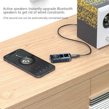 Load image into Gallery viewer, Bluetooth 5.4 Receiver Transmitter 3.5mm AUX Audio Receiver Support TF Card Wireless Audio Adapter With Mic LED Digital Display
