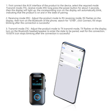 Load image into Gallery viewer, Bluetooth 5.4 Receiver Transmitter 3.5mm AUX Audio Receiver Support TF Card Wireless Audio Adapter With Mic LED Digital Display
