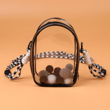 Load image into Gallery viewer, For 15cm Labubu V2 Sitting Party 15cm Cotton Doll Outfit Crossbody Pain Bag PVC Storage Bag Dolls Display Bag
