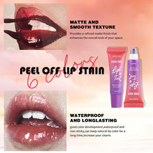 Load image into Gallery viewer, 6 Colors Fruit Flavored Matte Tearing Lip Gloss Waterproof Non-sticky Long-lasting Peel-off Liquid Lipstick Lip Makeup Cosmetics
