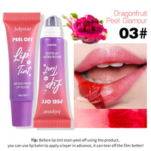 Load image into Gallery viewer, 6 Colors Fruit Flavored Matte Tearing Lip Gloss Waterproof Non-sticky Long-lasting Peel-off Liquid Lipstick Lip Makeup Cosmetics
