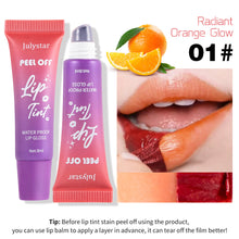 Load image into Gallery viewer, 6 Colors Fruit Flavored Matte Tearing Lip Gloss Waterproof Non-sticky Long-lasting Peel-off Liquid Lipstick Lip Makeup Cosmetics
