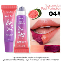 Load image into Gallery viewer, 6 Colors Fruit Flavored Matte Tearing Lip Gloss Waterproof Non-sticky Long-lasting Peel-off Liquid Lipstick Lip Makeup Cosmetics
