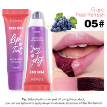 Load image into Gallery viewer, 6 Colors Fruit Flavored Matte Tearing Lip Gloss Waterproof Non-sticky Long-lasting Peel-off Liquid Lipstick Lip Makeup Cosmetics
